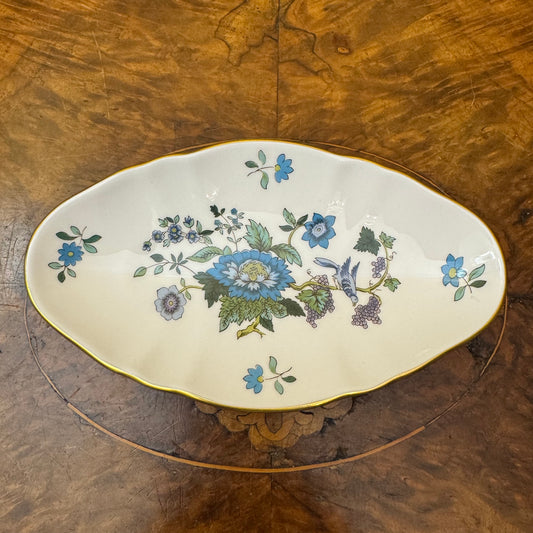 Spode Blue Floral Print Trinket Dish 