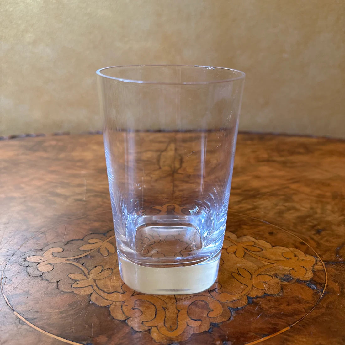 Vintage Square Base Round Top Drinking Glass