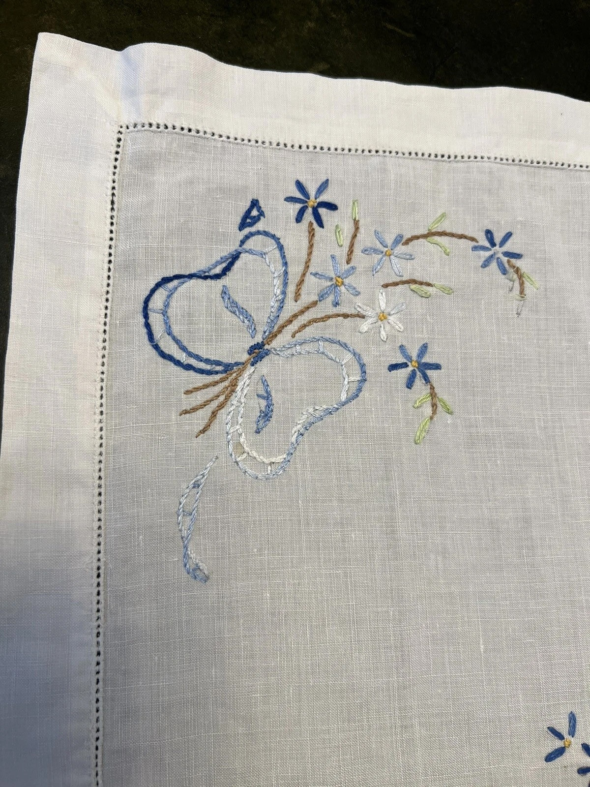 Vintage Square Embroidery Doily