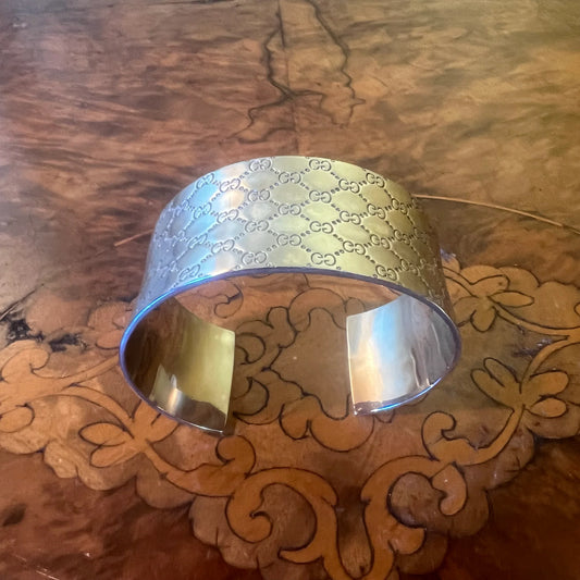 Sterling Silver Plate Gucci Style Cuff