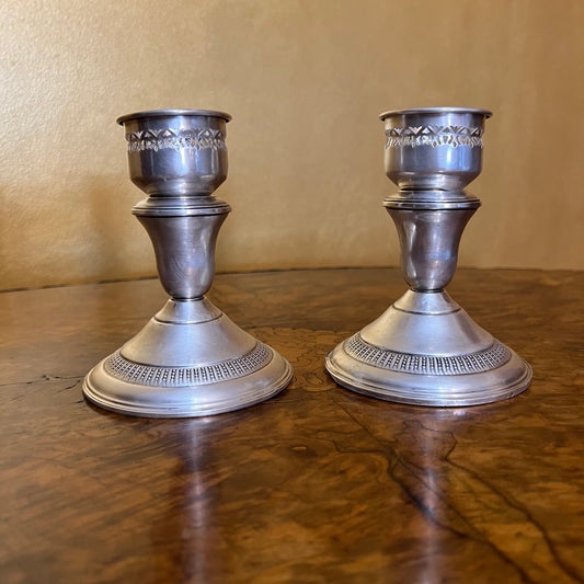 Sterling Silver Pair Of Candlesticks
