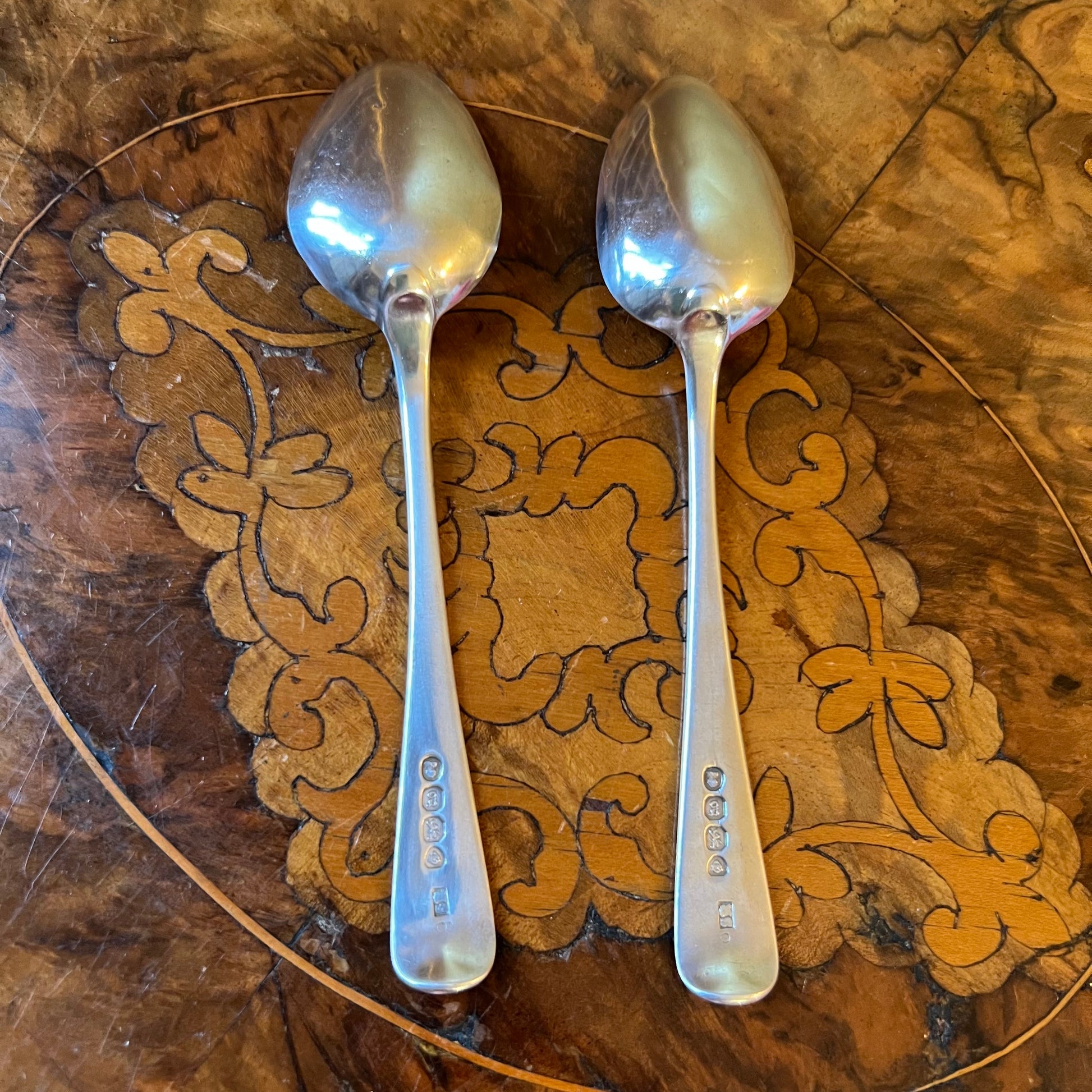 Sterling Silver Spoons Pair