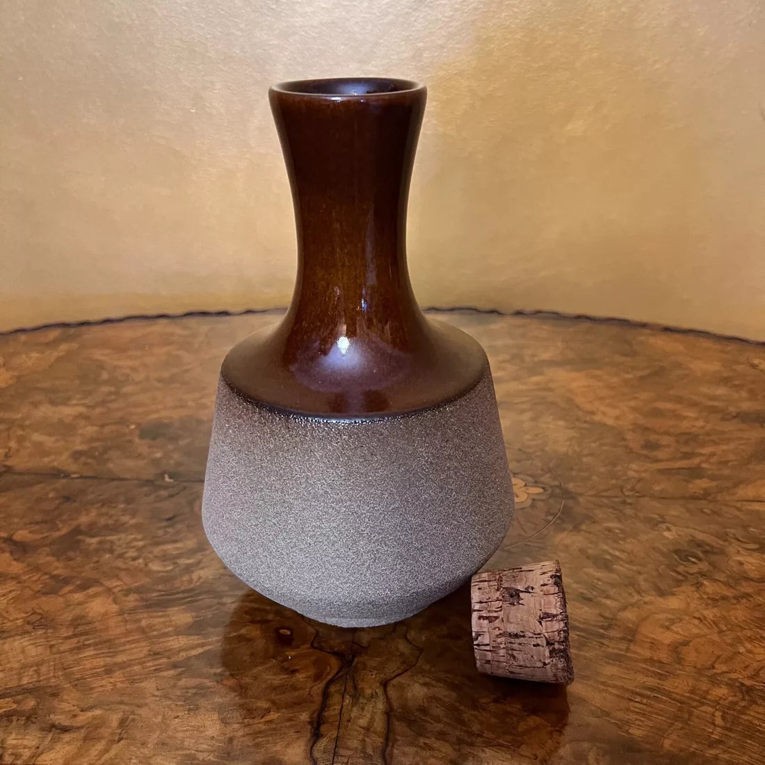 Vintage Dana Safari Pottery Decanter & Two Cups