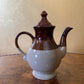 Vintage Stoneware Trio Colour Coffee Pot