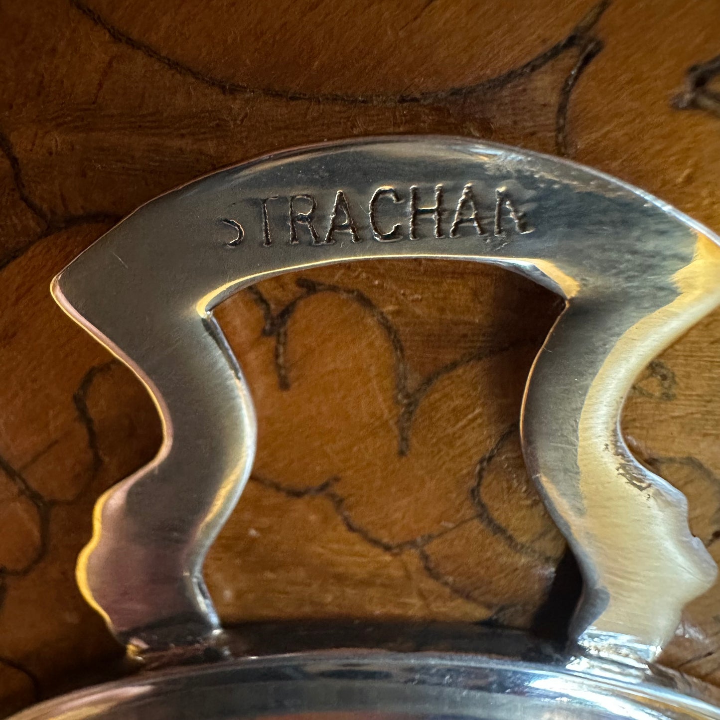 Strachan Silver Plated Tea Strainer & Bowl With Feet