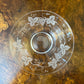 Vintage Stuart Crystal Etched Bird Dessert Bowls Pair