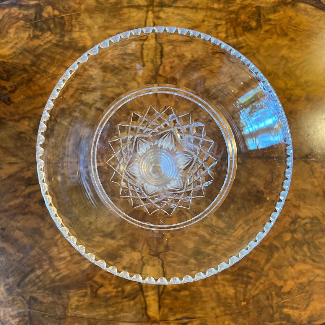 Vintage Stuart Crystal Trumpet Vase