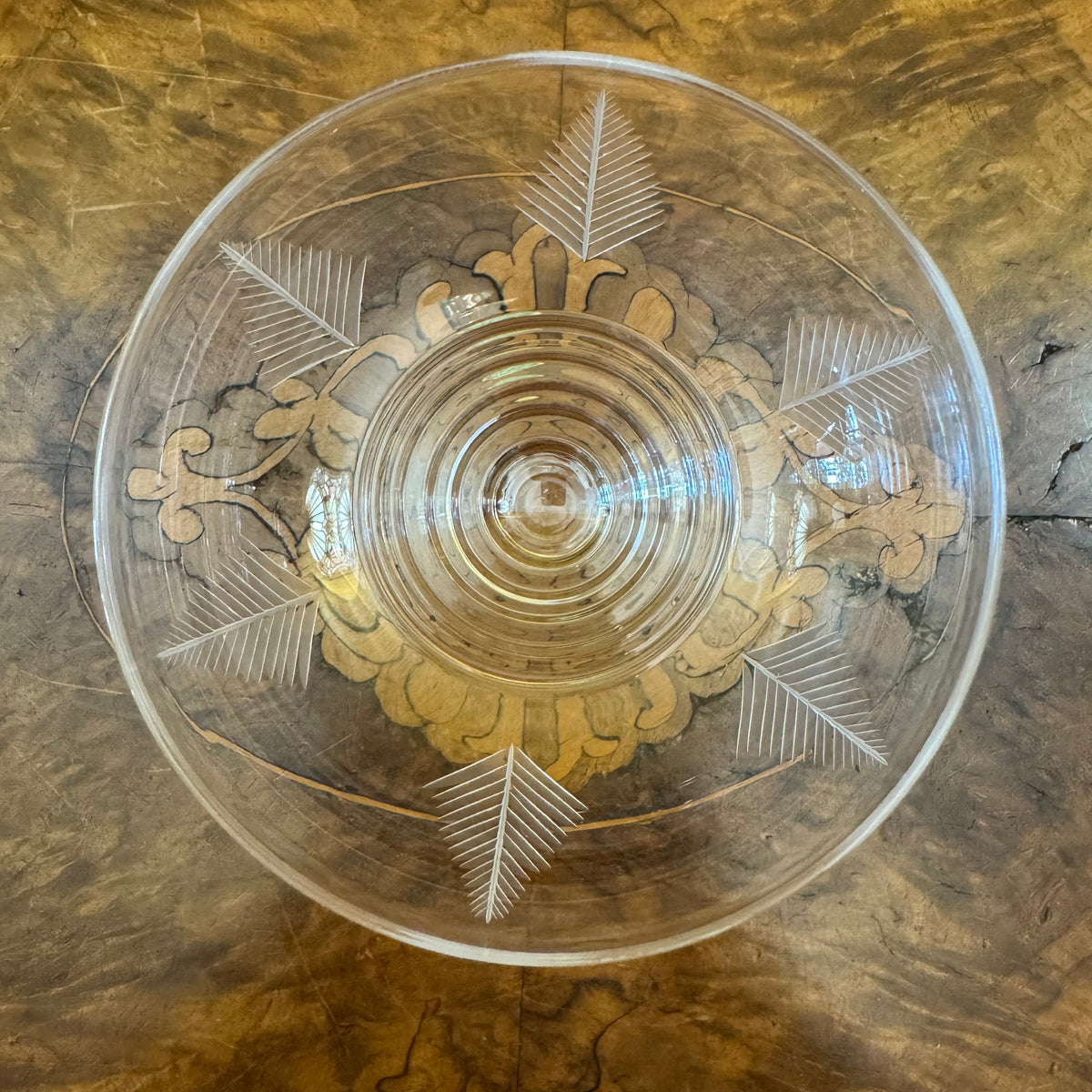 Stuart Crystal Woodchester Fern Pattern Dessert Glass