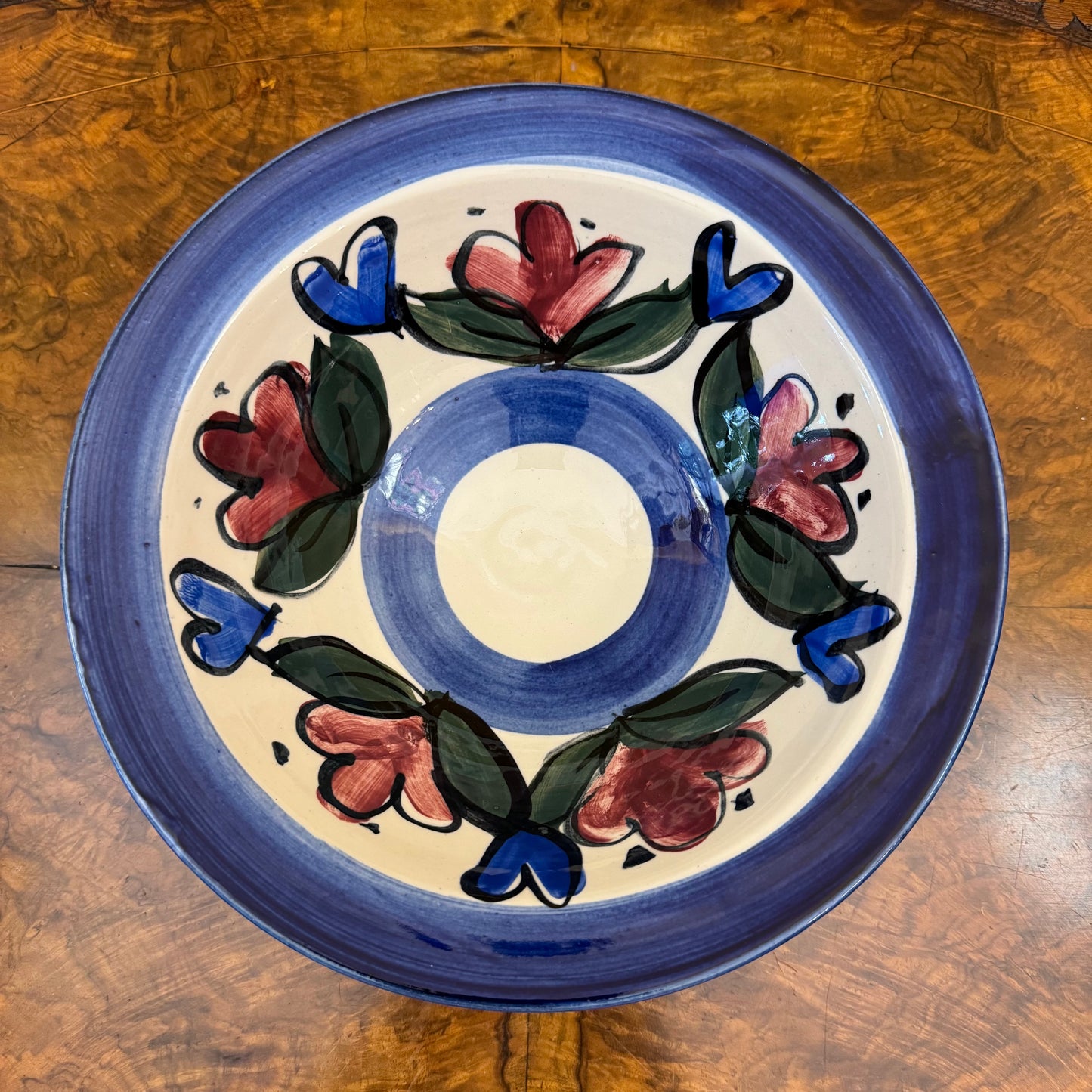 Studio Art Blue Floral Bowl 