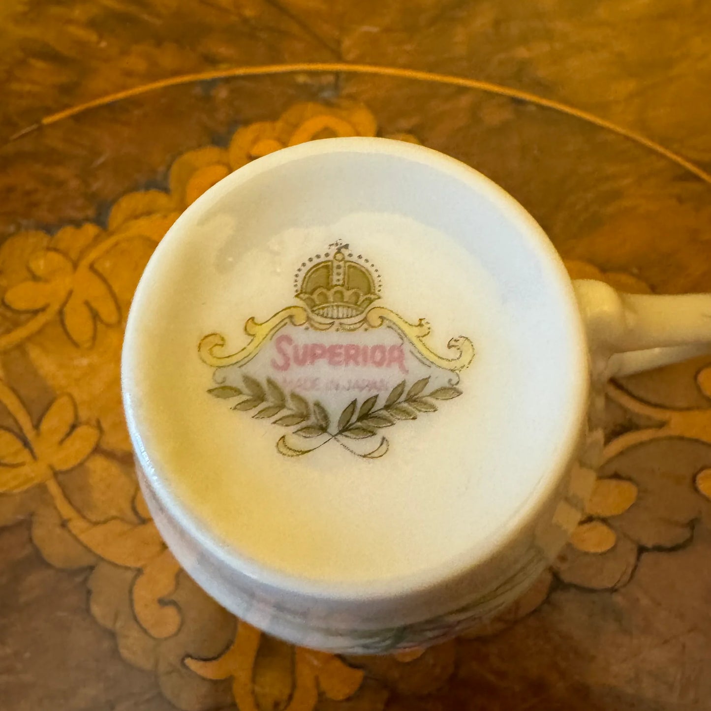 Vintage Superior Duck Floral Print Coffee Cup & Saucer