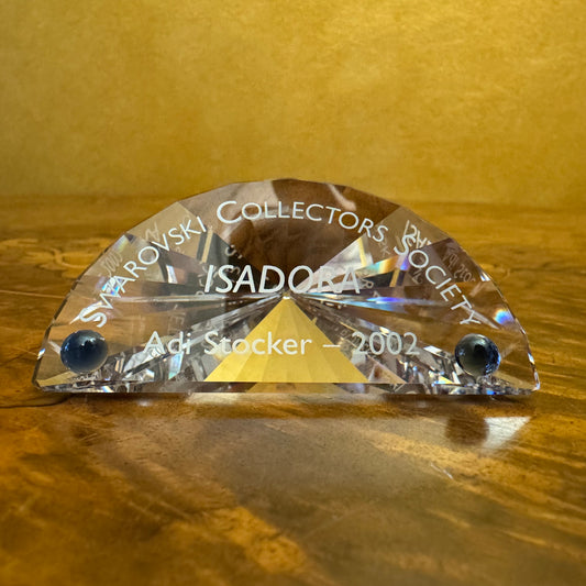 Swarovski Crystal Collectors Society 2002 Isadora Title Plaque