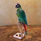 Swarovski Crystal Macaw Paradise Birds Wooden Base Figurine