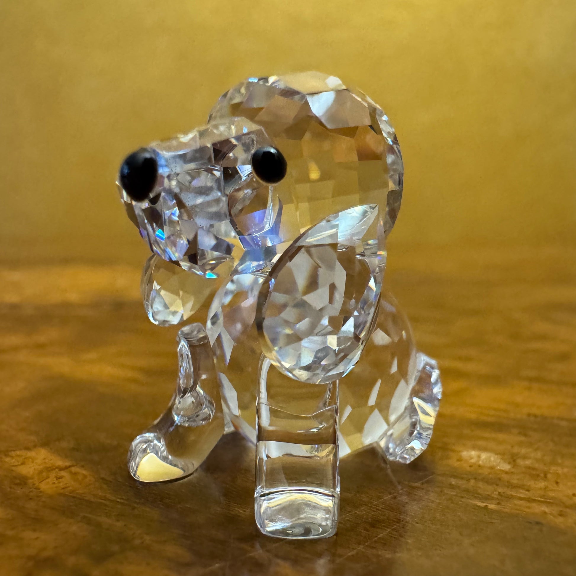 Swarovski Crystal Miniature Beagle Puppy Sitting 