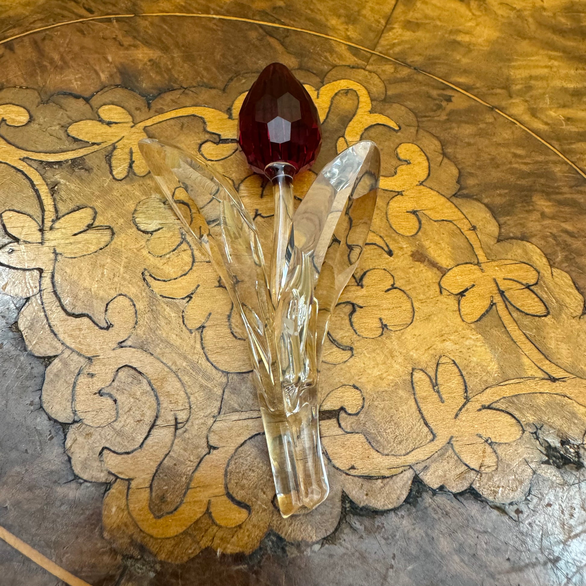 Swarovski Crystal Red Tulip Flower 