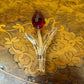 Swarovski Crystal Red Tulip Flower Ornament 