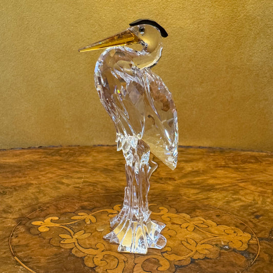 Swarovski Crystal Silver Heron Figurine