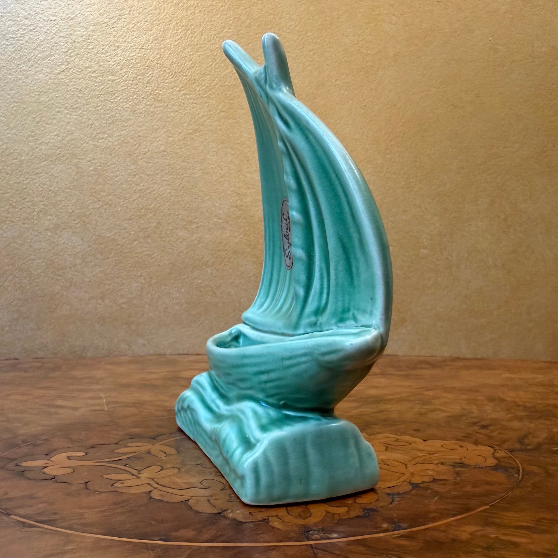 Sylvac Green Yacht Posy Bowl