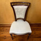 Vintage Floral Mint Wooden Chairs Pair