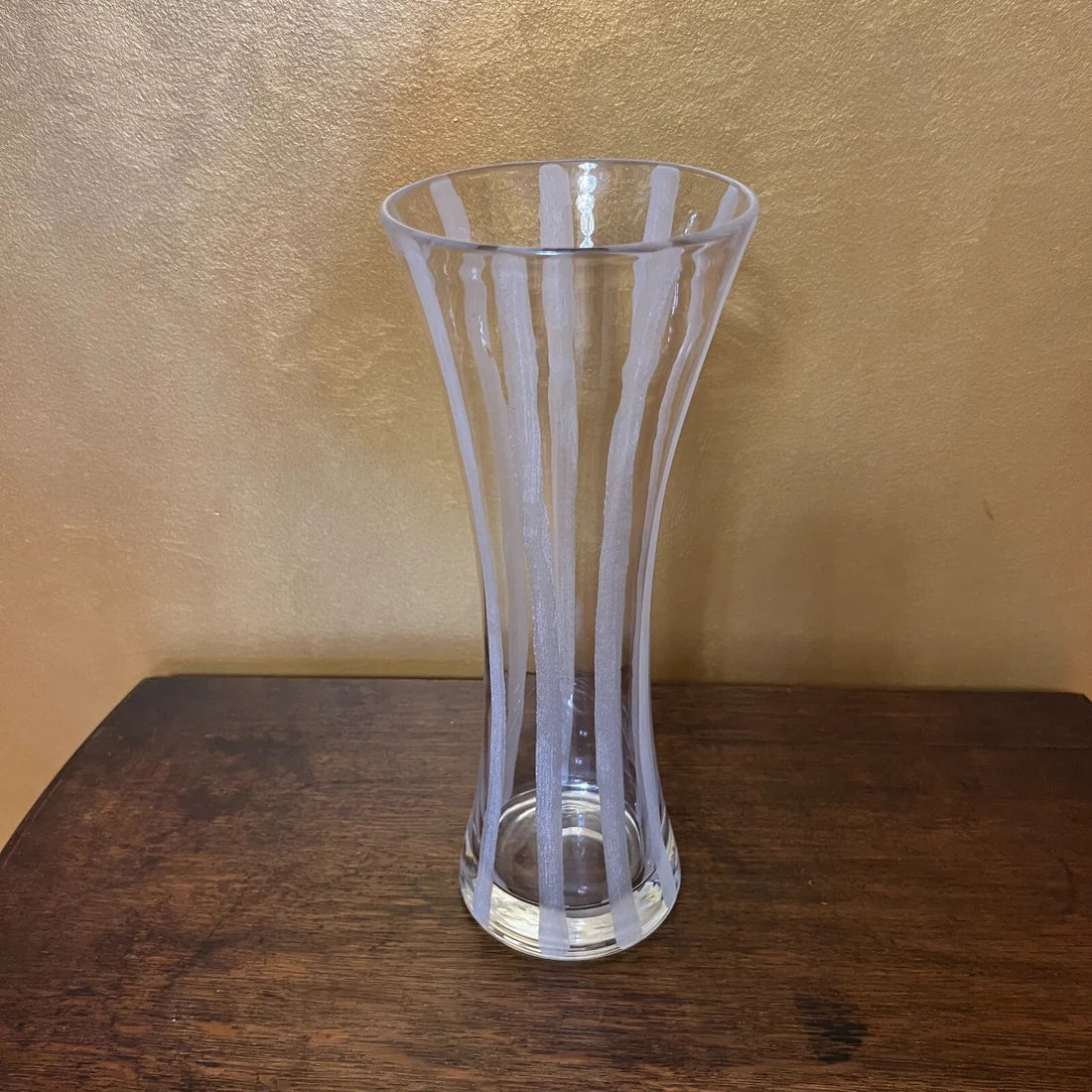 Tall Hour Glass Stripe Vase