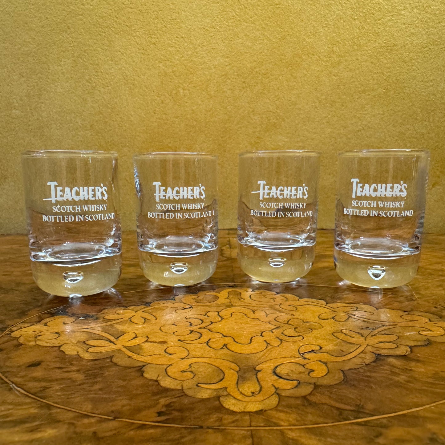Teacher's Scotch Whisky Shot Glasses Set Of Four 