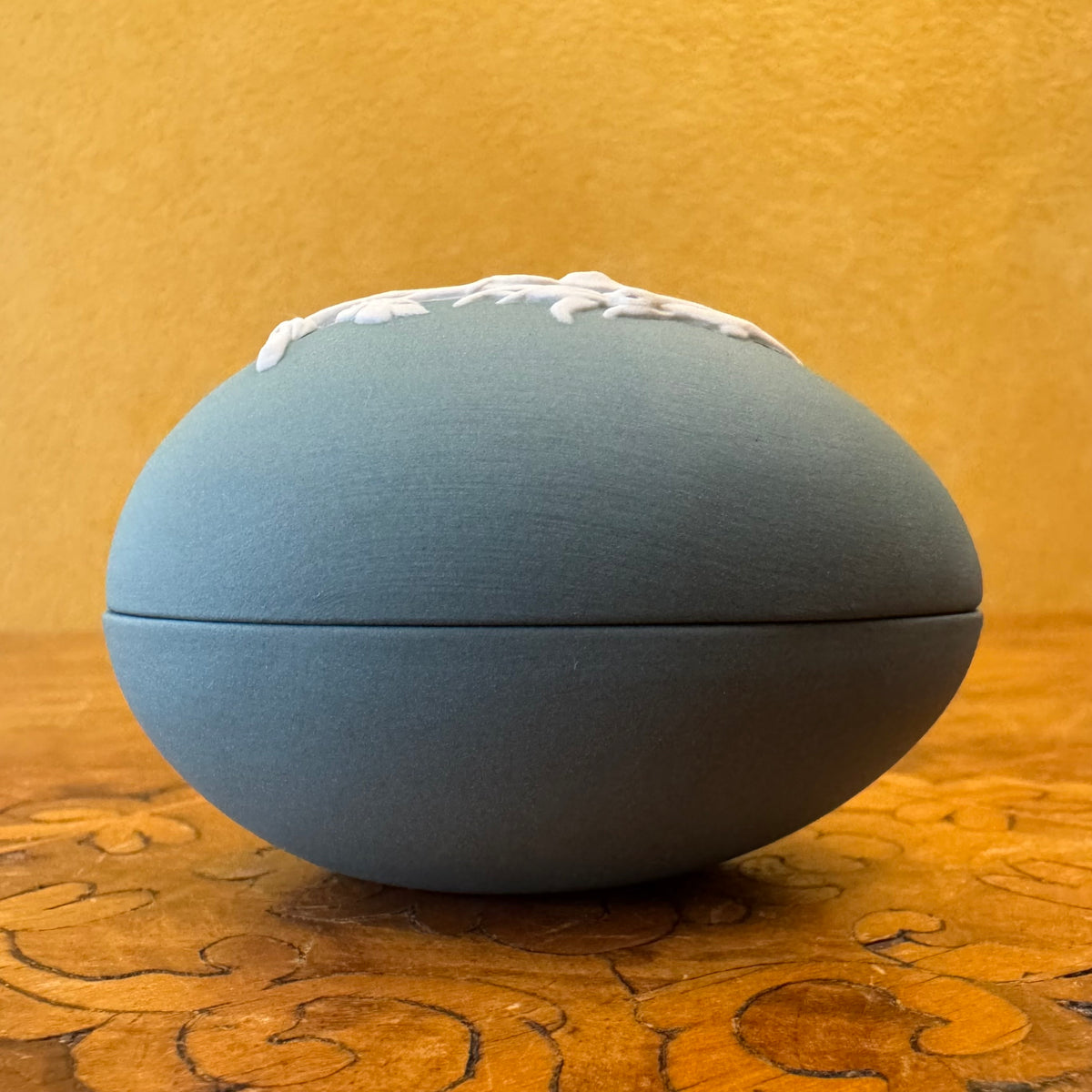 Teal Jasperware Sturt Desert Pea Egg 