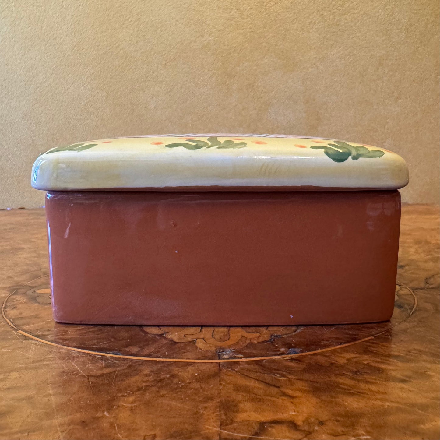 Terracotta Geo Print Trinket Box 