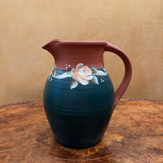 Terracotta Hand-Painted Jug Pitcher 