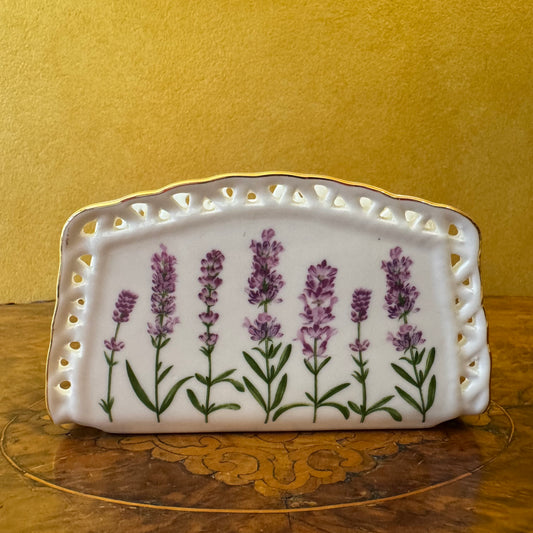 The England Collection Lavender Print Napkin Letter Holder 