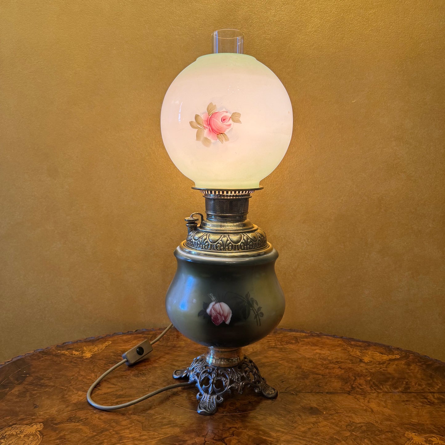 The Miller Lamp Floral Glass Lamp