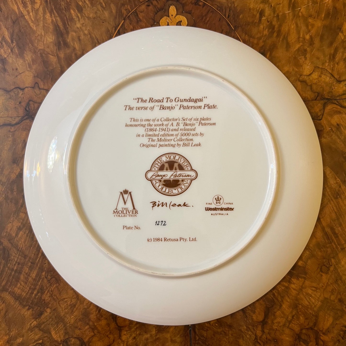 The Road To Gundagai Banjo Patterson Plate Collectors