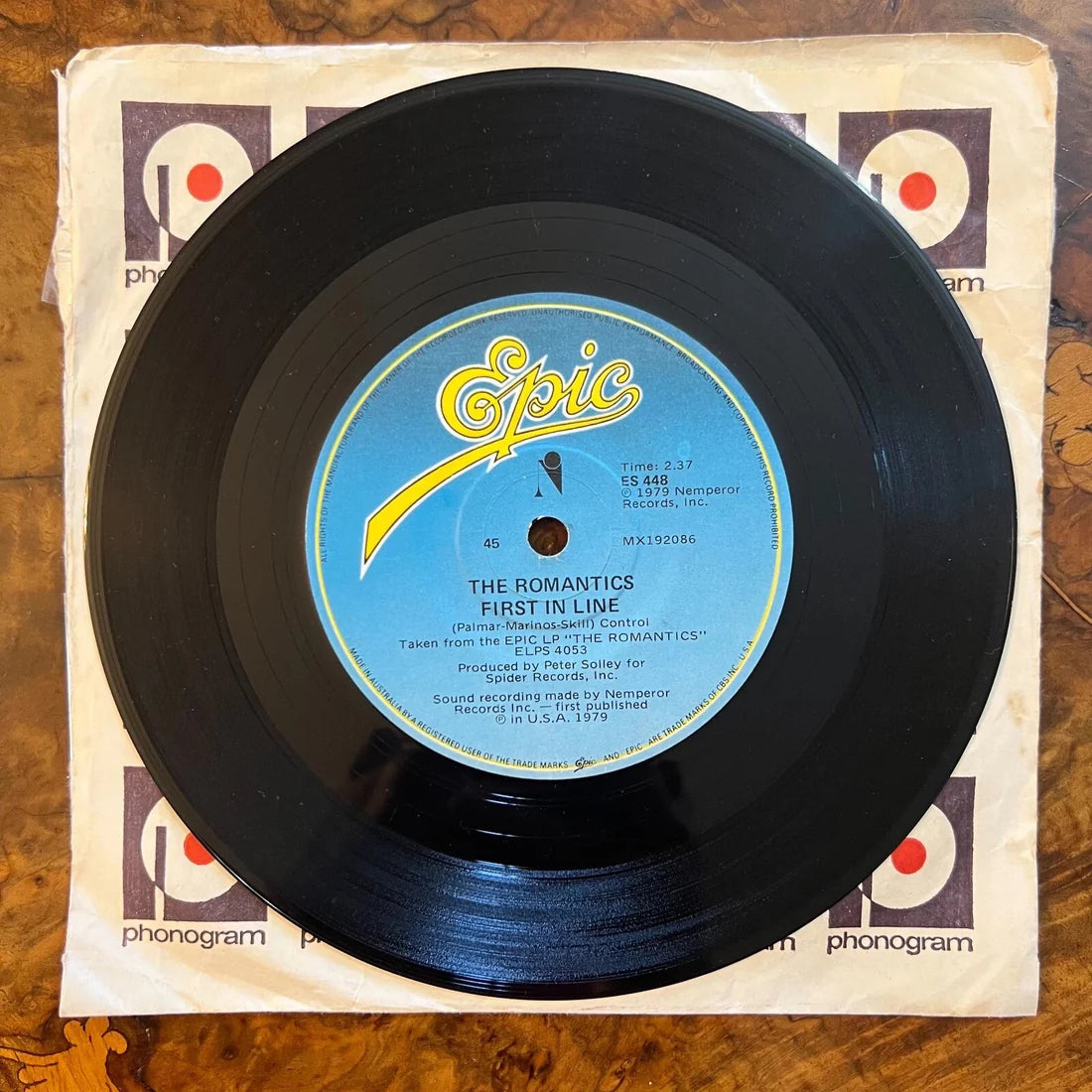 The Romantics First In Line/What I Like About You Record