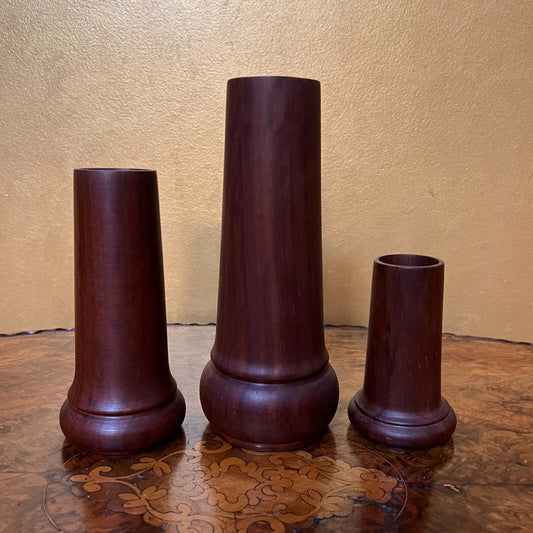 Three Hand Made Wooden Vase by EJH 1998