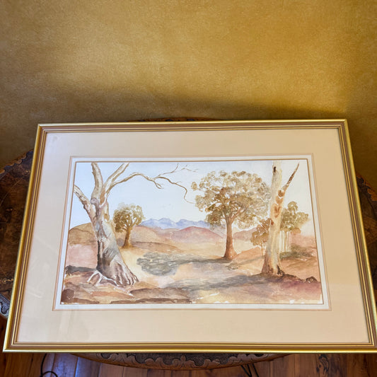 Trees Scenic Watercolour By Judy Tubbet