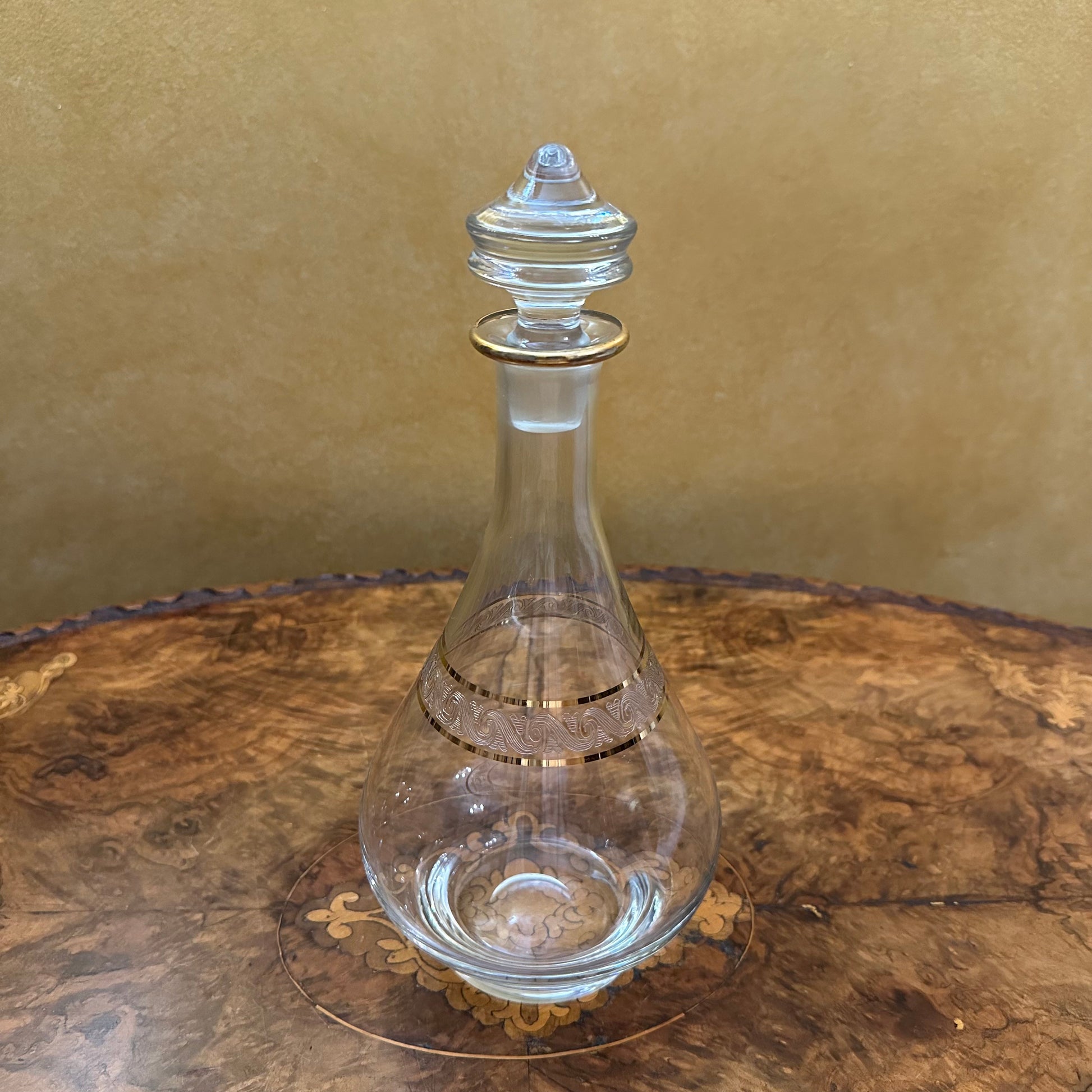 Tulip Gold Print Decanter 