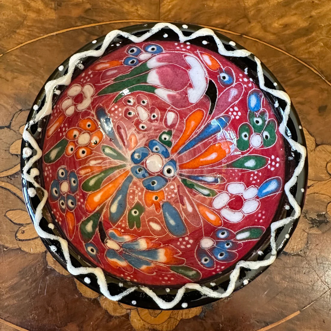 Turkish Pottery Hand Made Colourful Extra Small Bowl