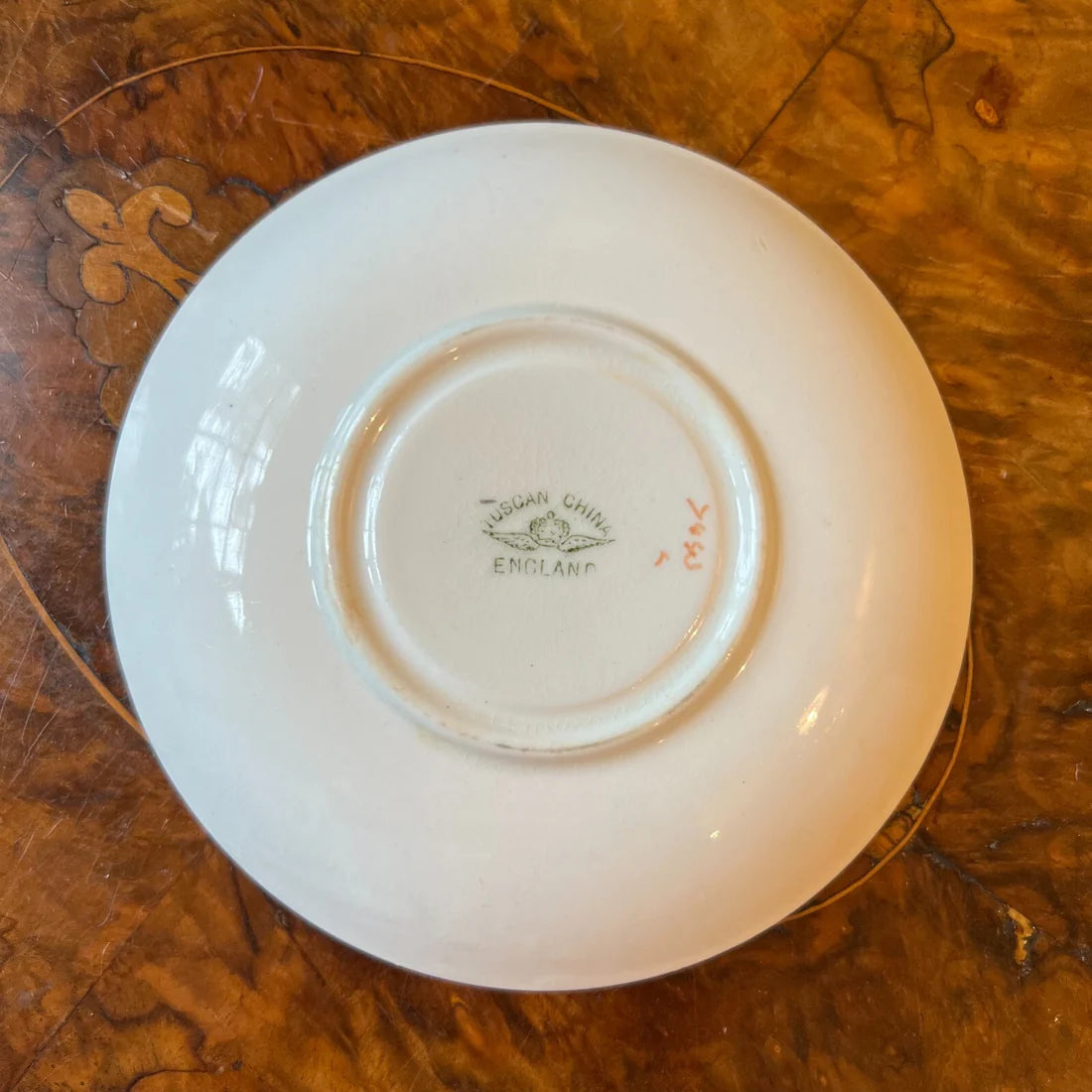 Vintage Tuscan Bird Print Tea Cup Trio Set