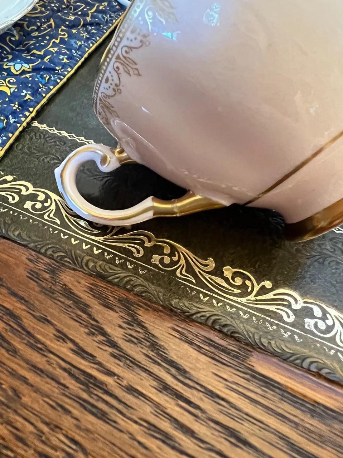 Vintage Tuscan Pink Gold Tea Cup & Saucer