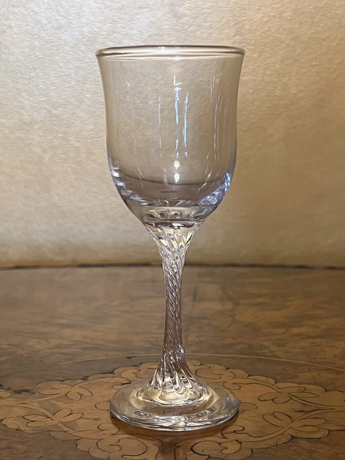 Vintage Twist Stem Port Glasses Set Of Five