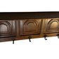 Antique French Oak Panel Detail Wall Coat Rack