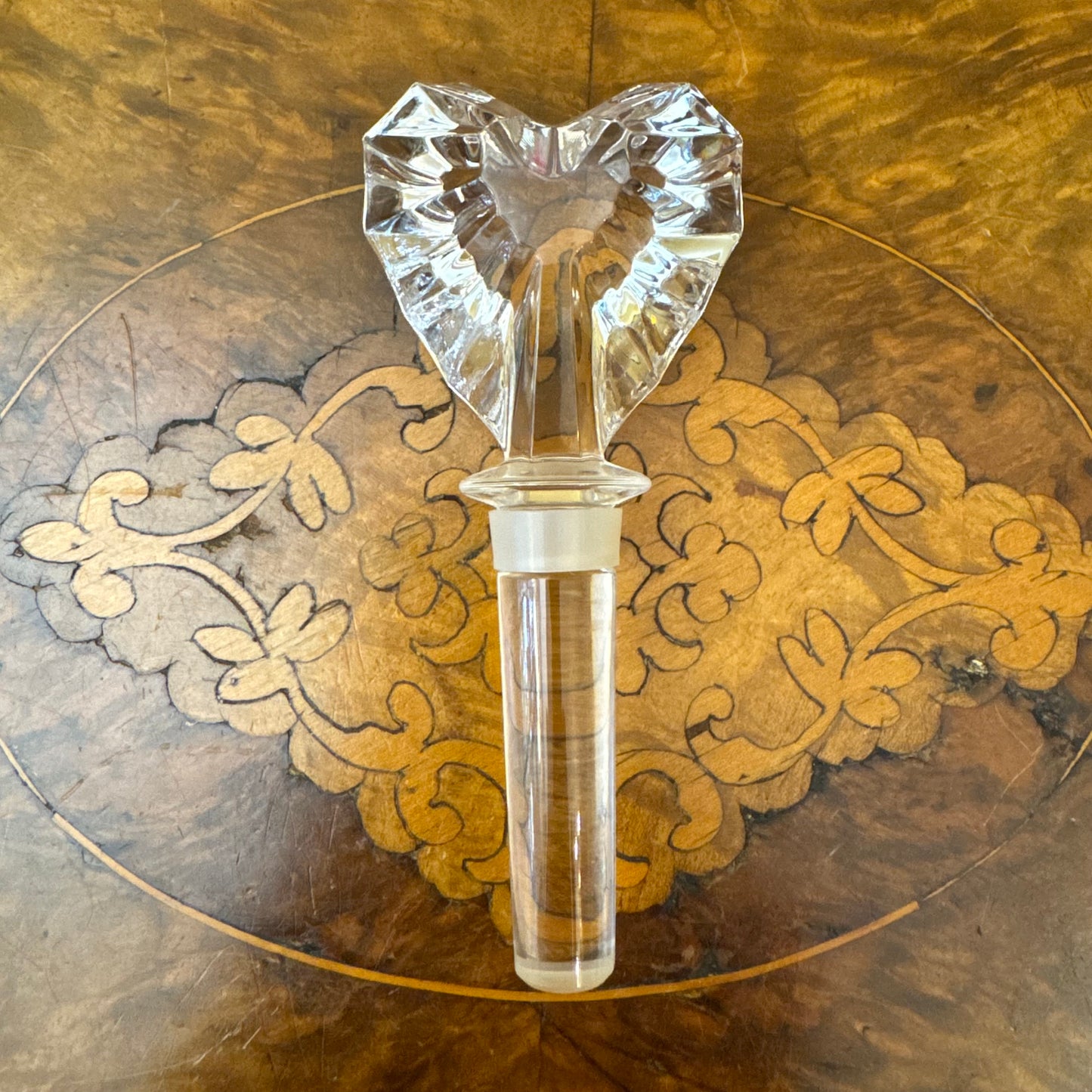 Venus Heart Mikasa Lead Crystal Wine Bottle Stopper