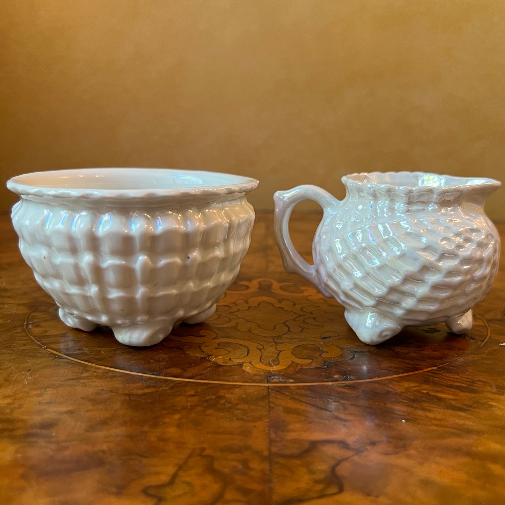 Victoria Shell  Milk & Sugar Bowl