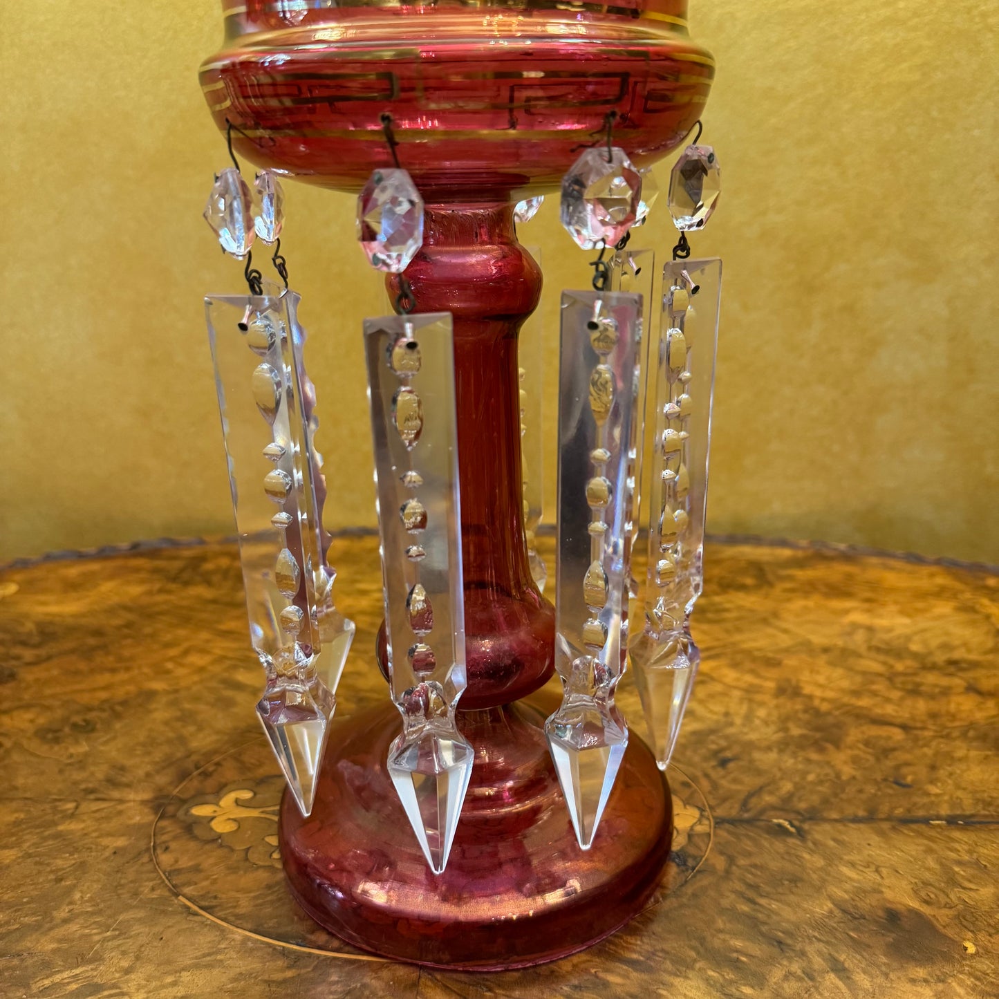 Victorian Cranberry Lustres 