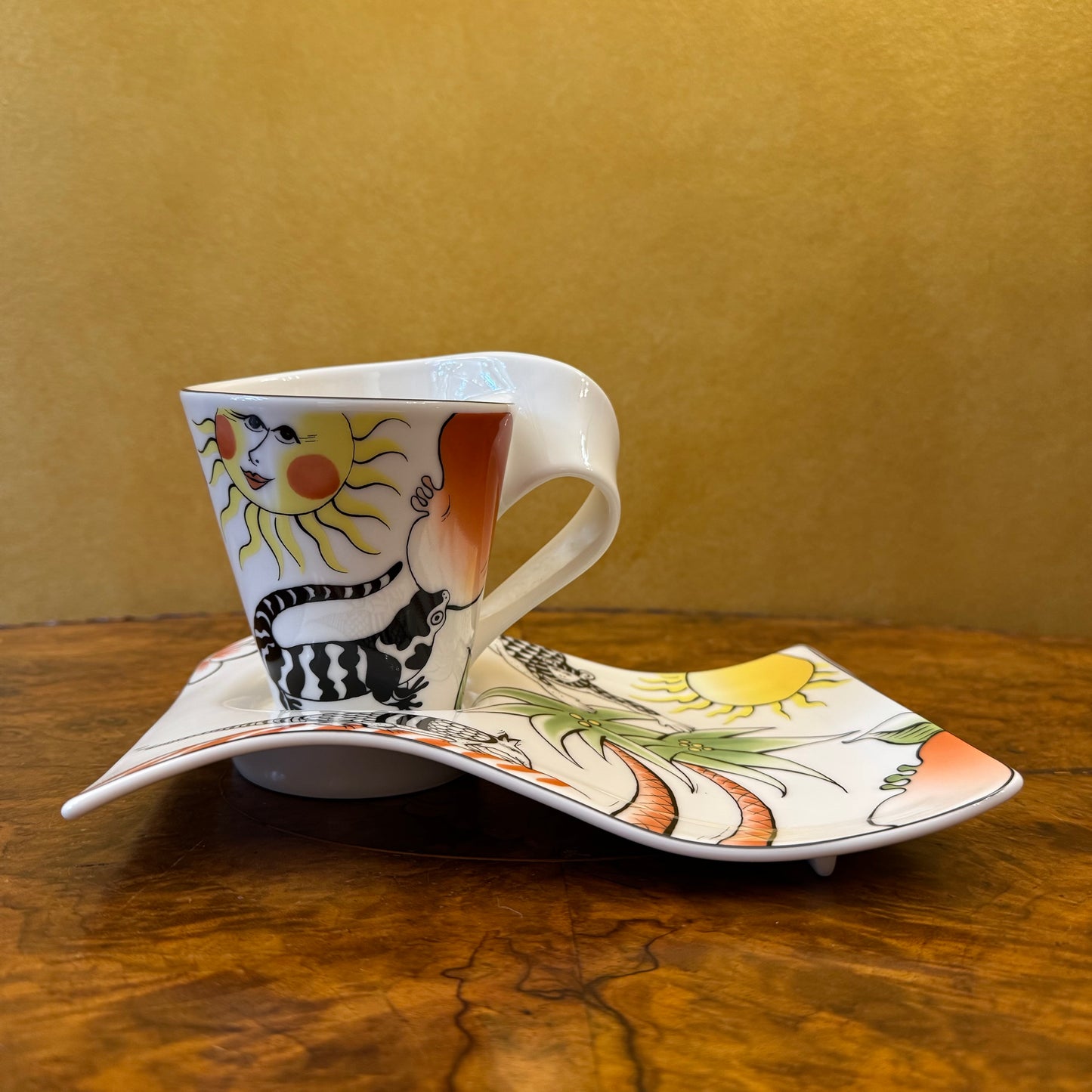 Villeroy & Boch Jungle Print Wave Mug & Plate 