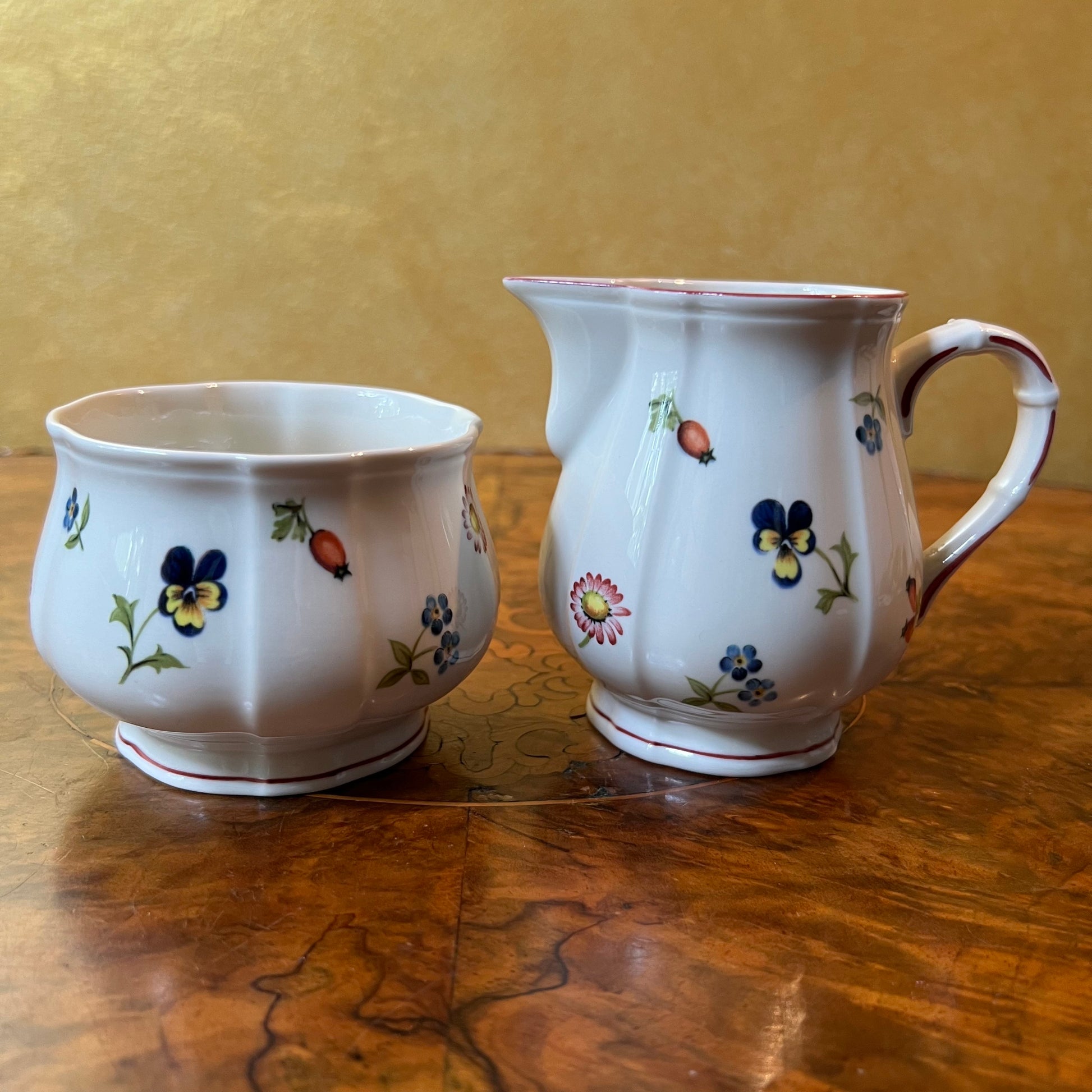 Villeroy & Boch Petite Fleur Milk & Sugar Set 