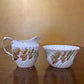 Vintage 1960s Aynsley Leaves Milk & Sugar Set