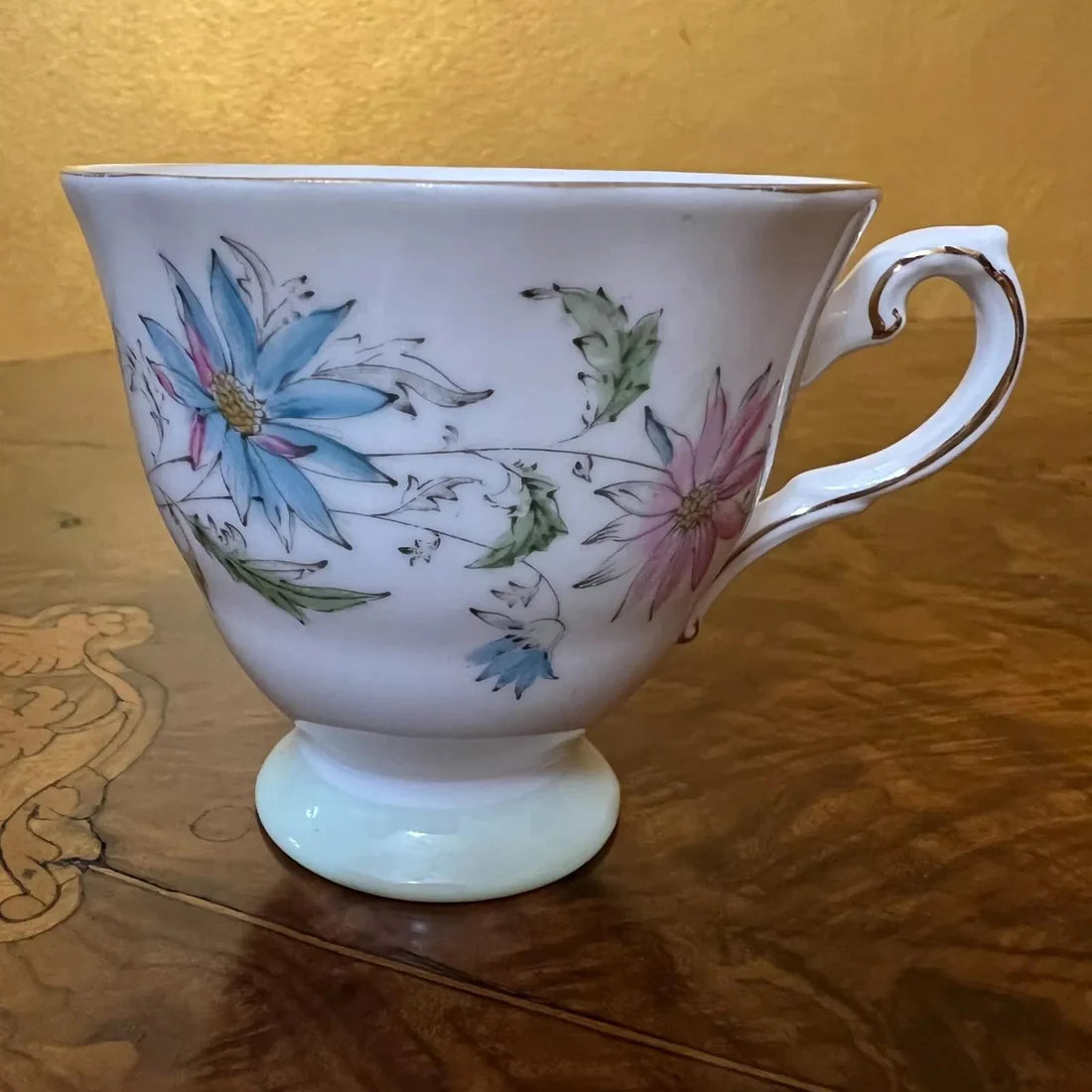 Vintage 1960s Royal Grafton Summer's Day Small Tea Cup & Saucer Set Of 6