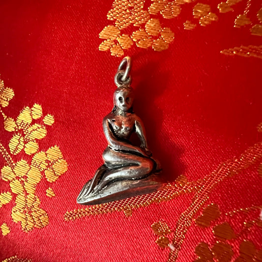 Vintage 800 Silver Mermaid Pendant Charm
