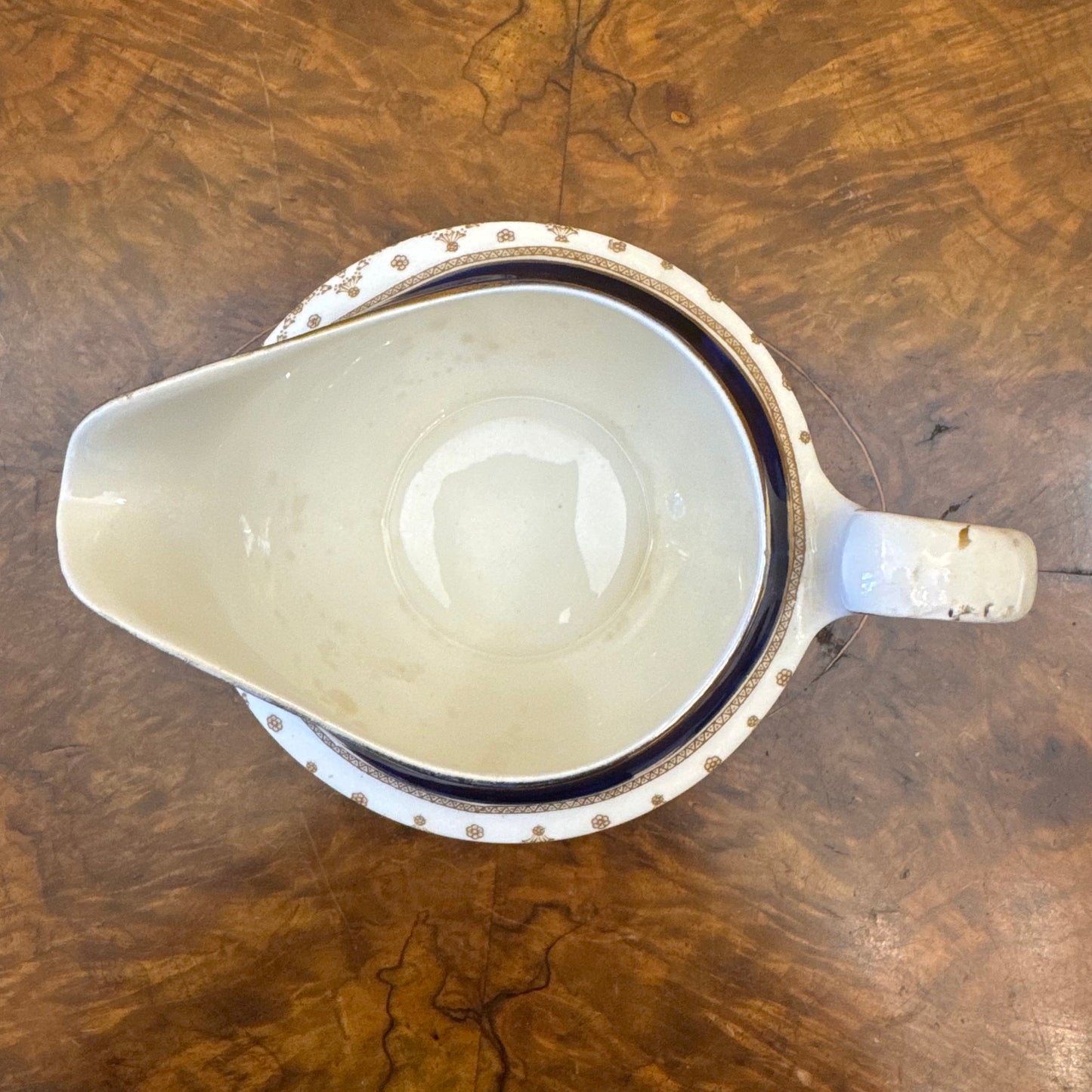 Vintage Alfred Meakin Bleu de Roi Gravy Jug 