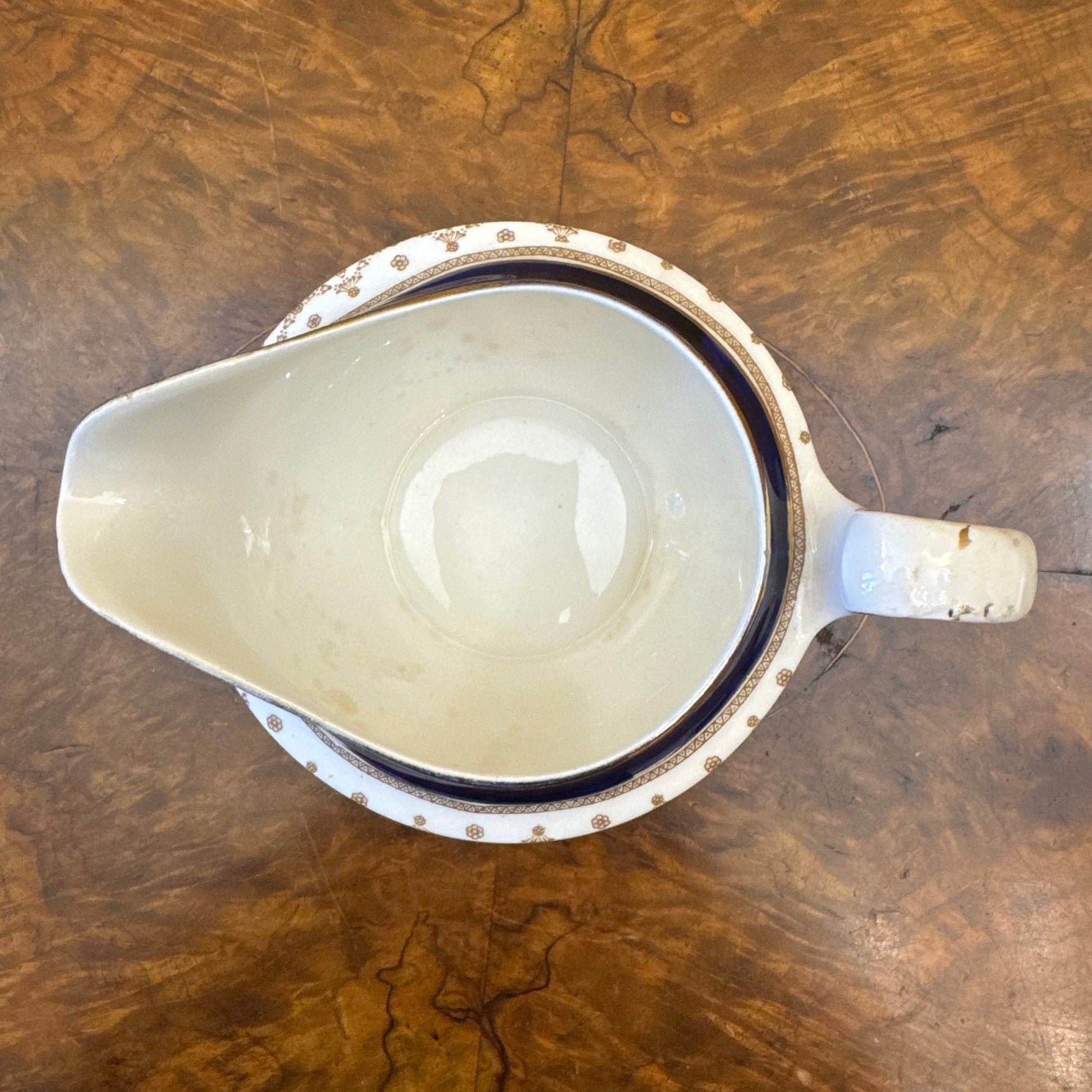 Vintage Alfred Meakin Bleu de Roi Gravy Jug 