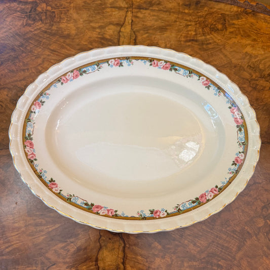 Vintage Alfred Meakin SOL Pink Rose Large Oval Platter